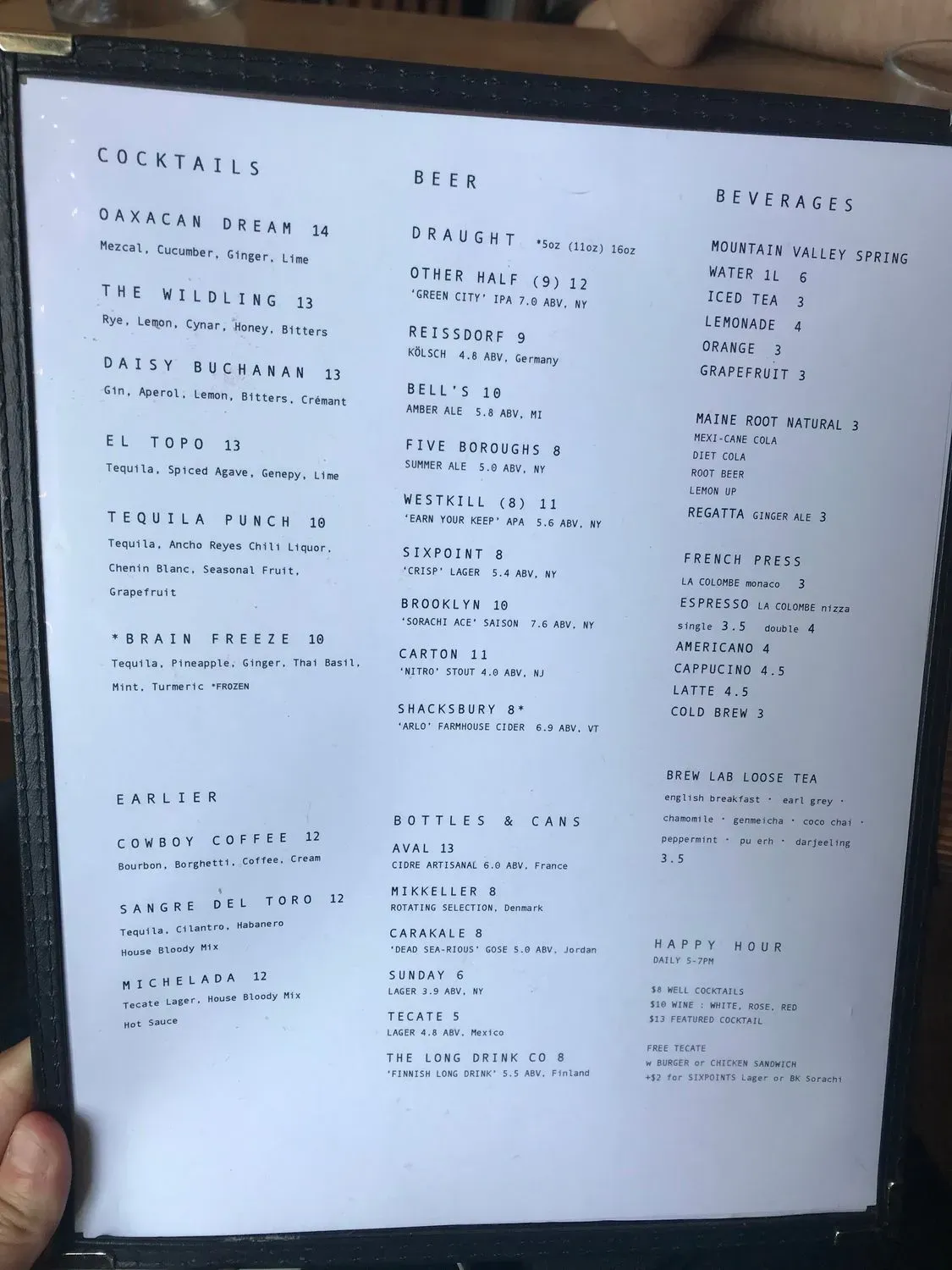 Menu 5