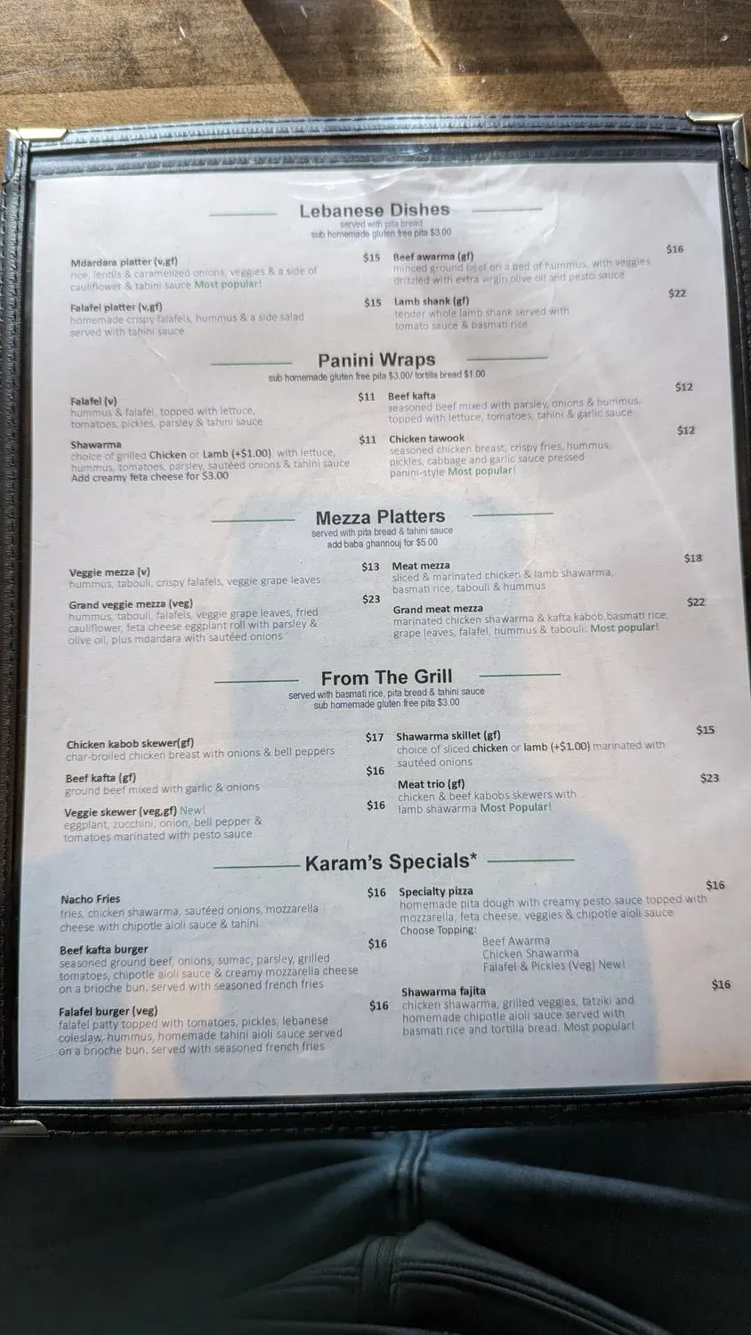 Menu 5