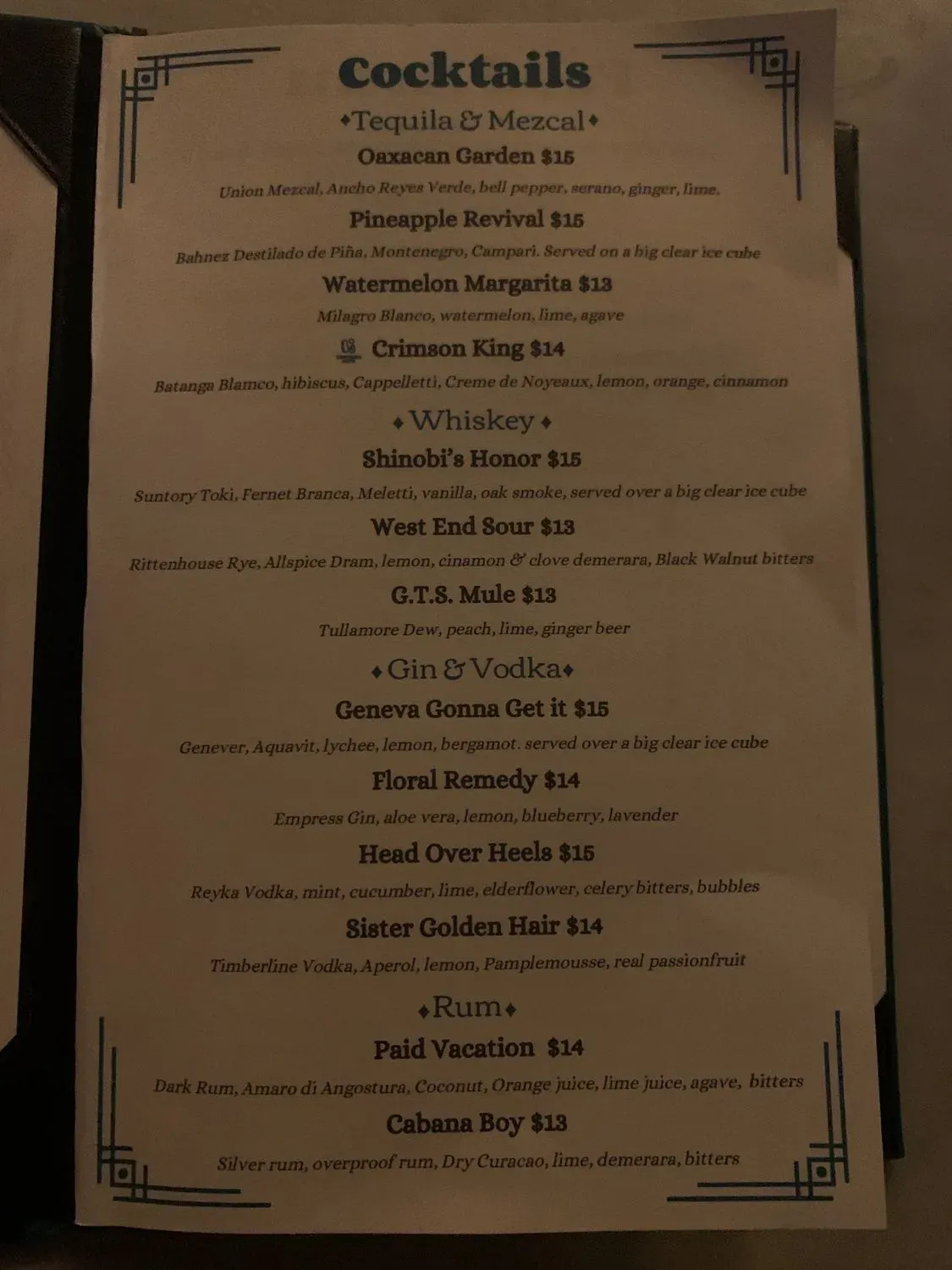 Menu 5