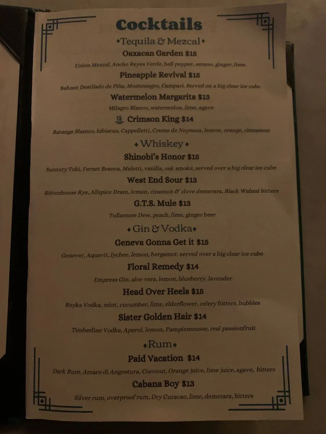 Menu 5