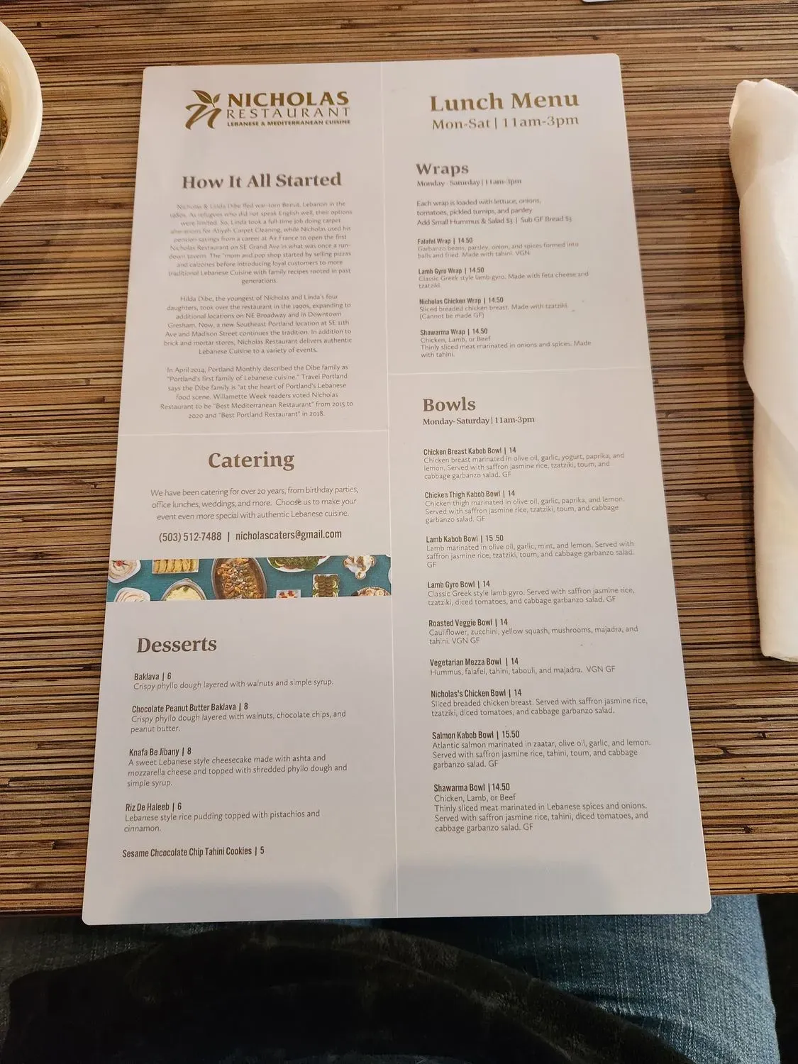 Menu 5