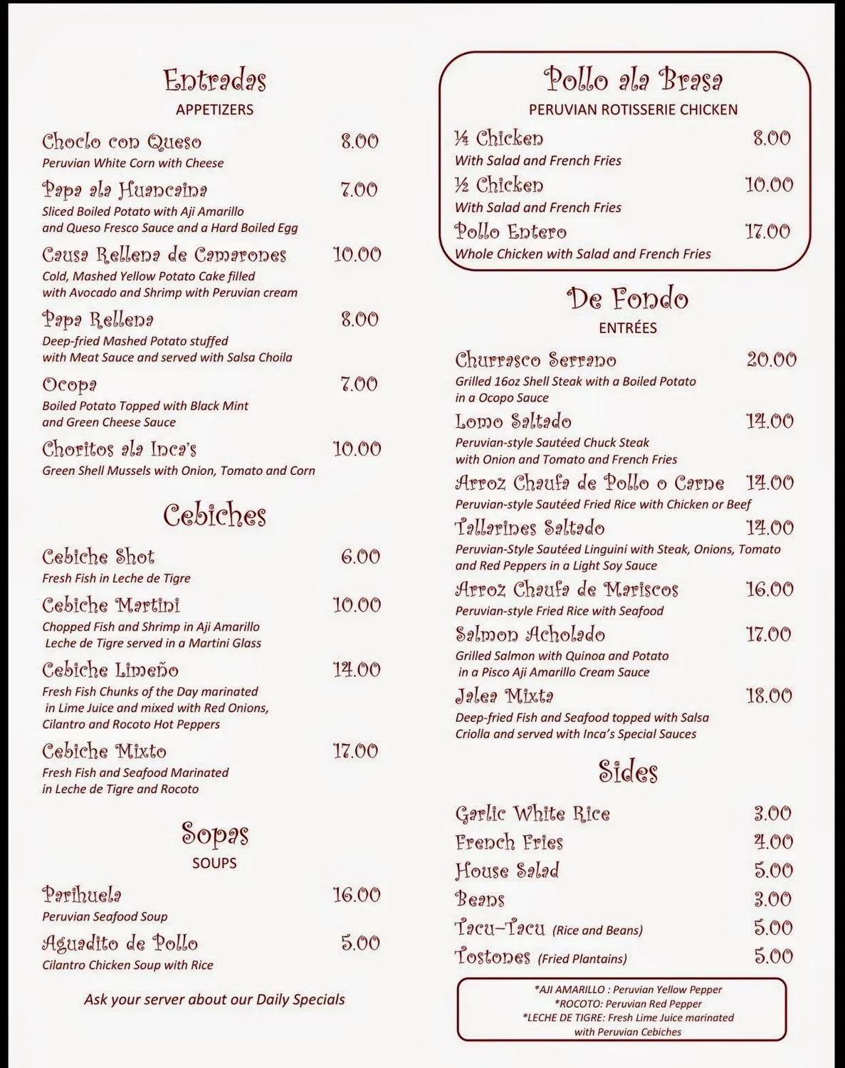 Menu 1