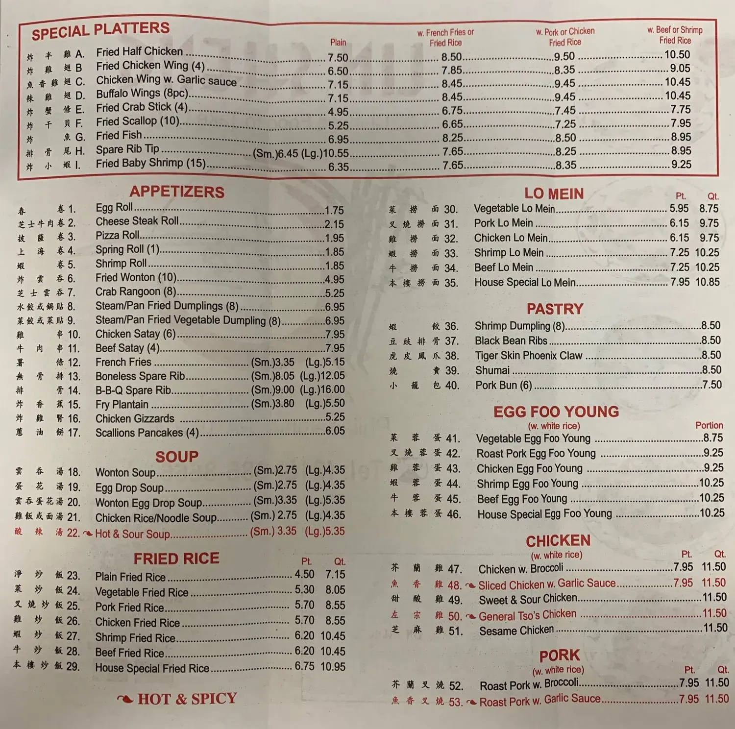 Menu 1