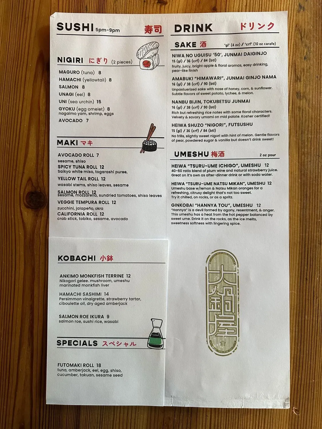 Menu 1