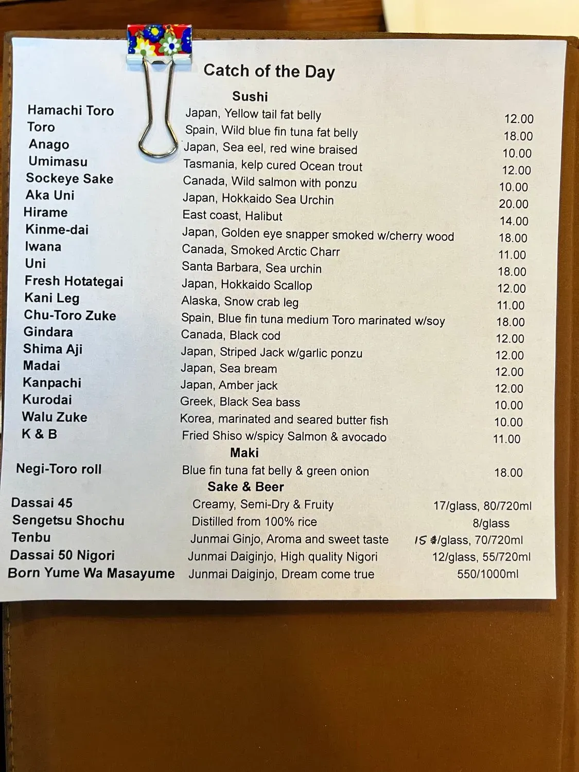 Menu 6