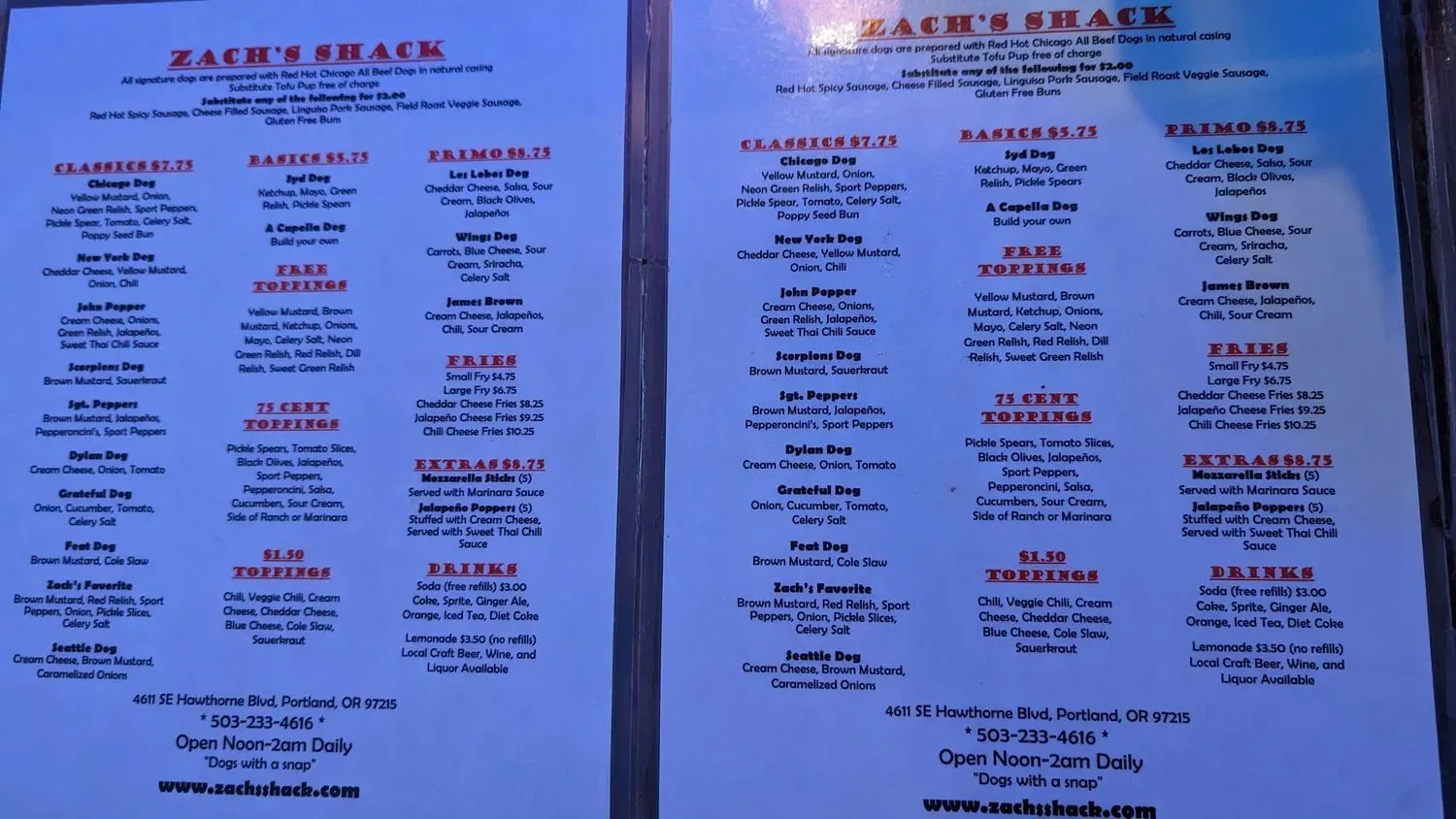 Menu 1