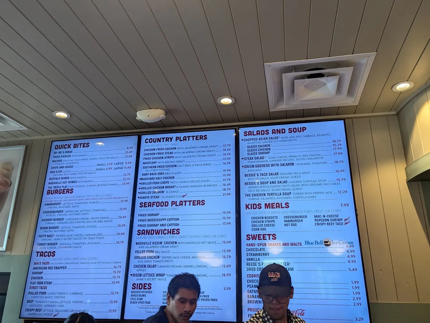 Mia's Table Menu - Updated October 2025