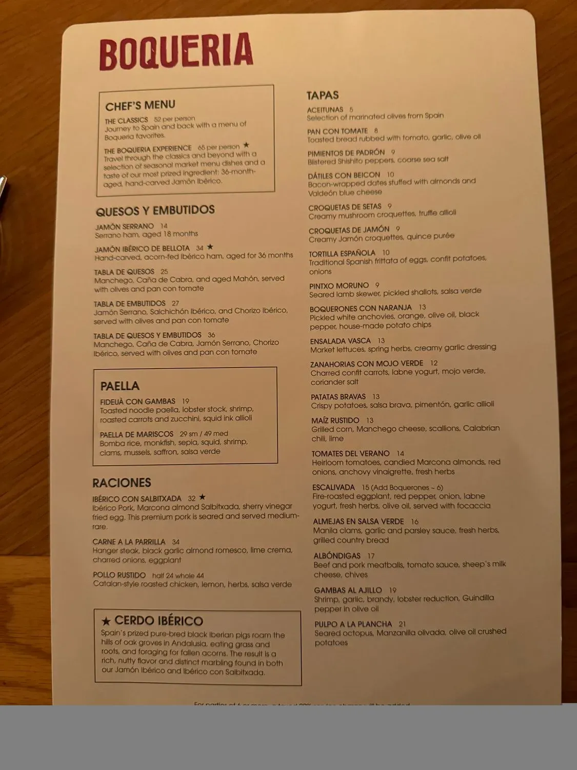 Menu 5