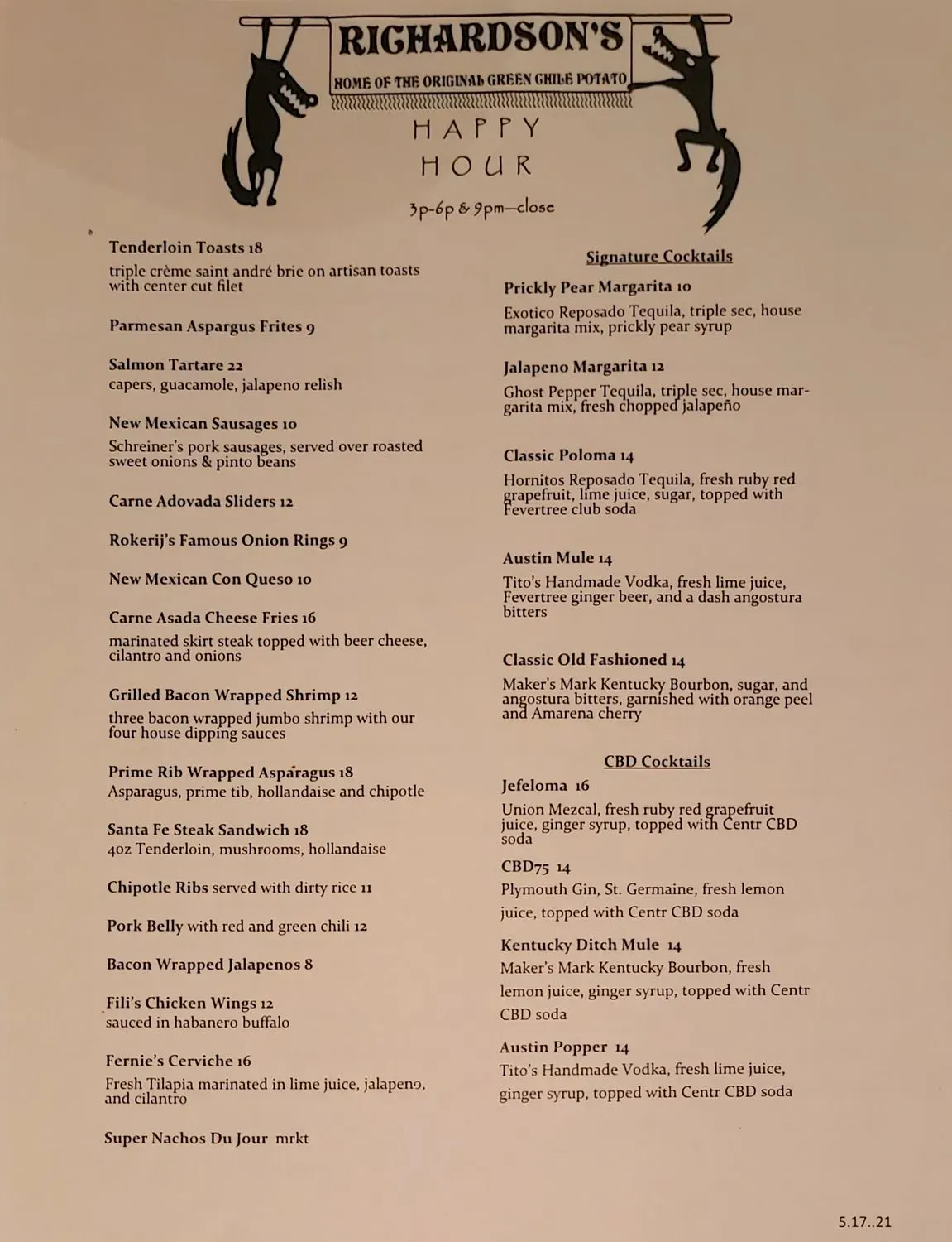 Menu 1