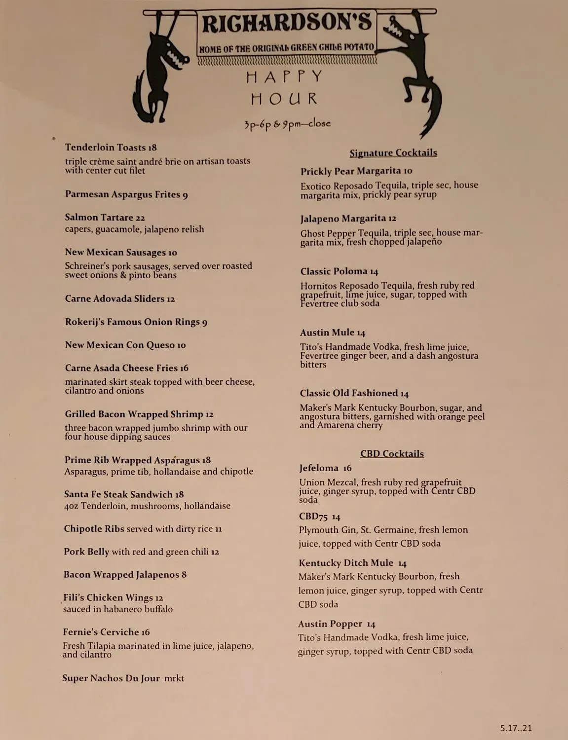 Menu 1