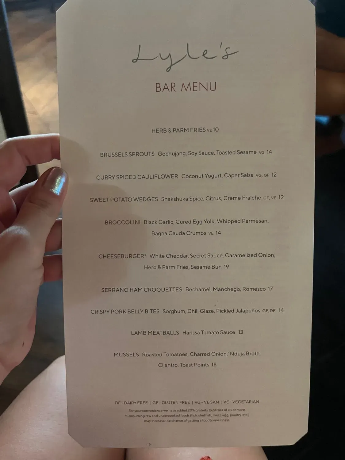 Menu 5