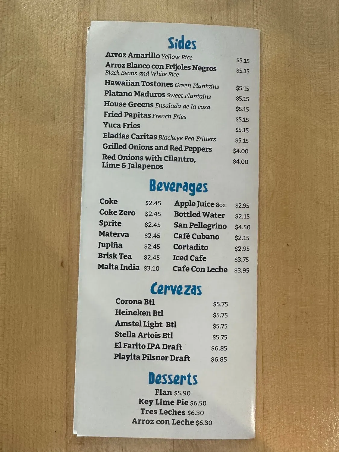 Menu 1