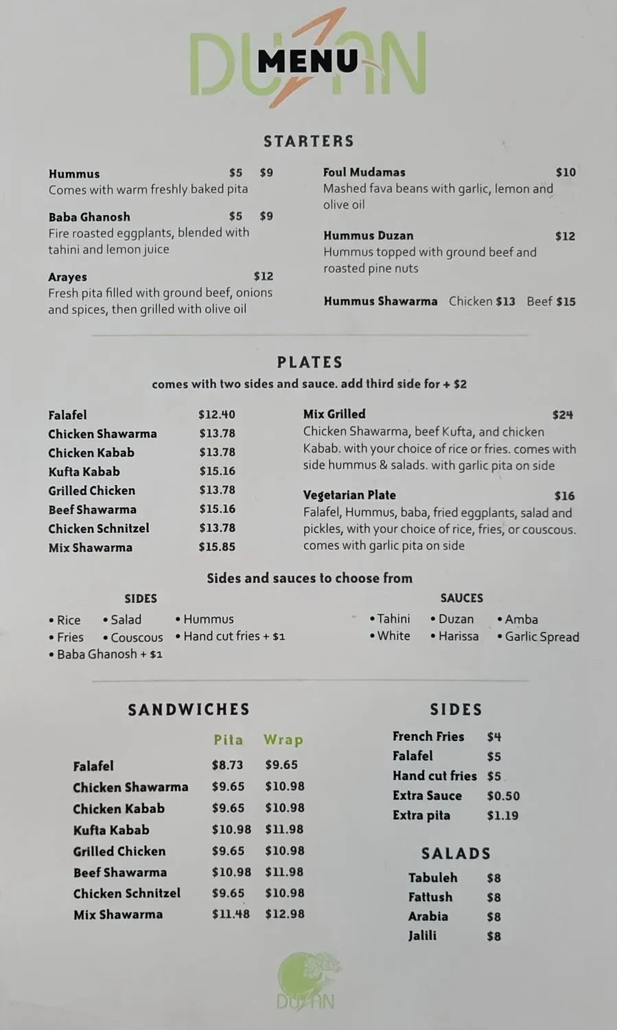 Menu 1