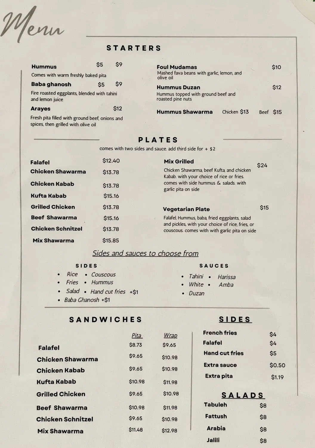 Menu 2