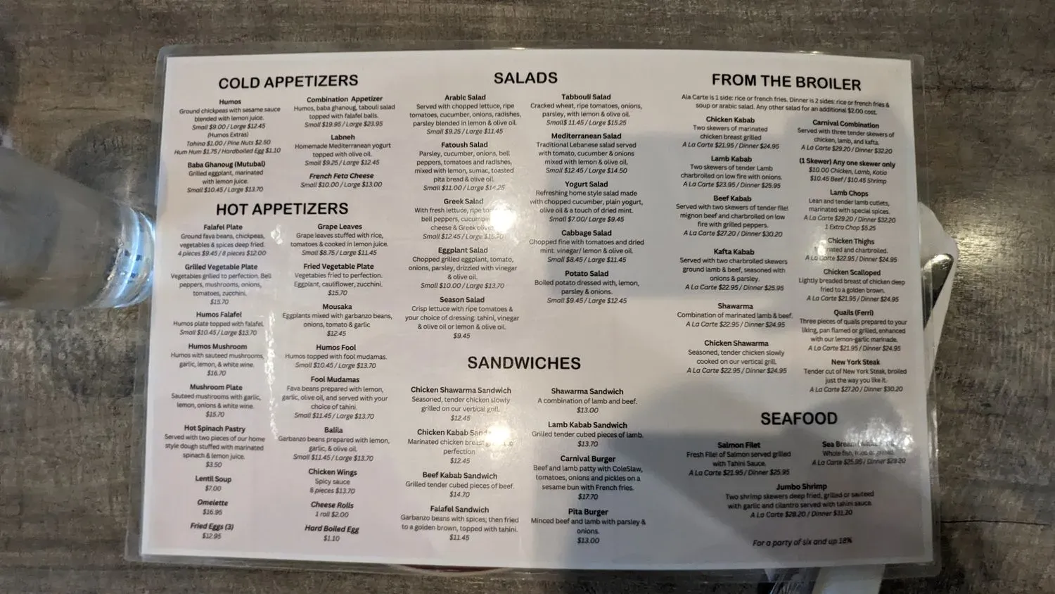 Menu 6