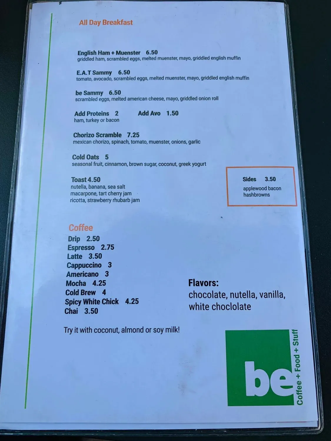 Menu 4