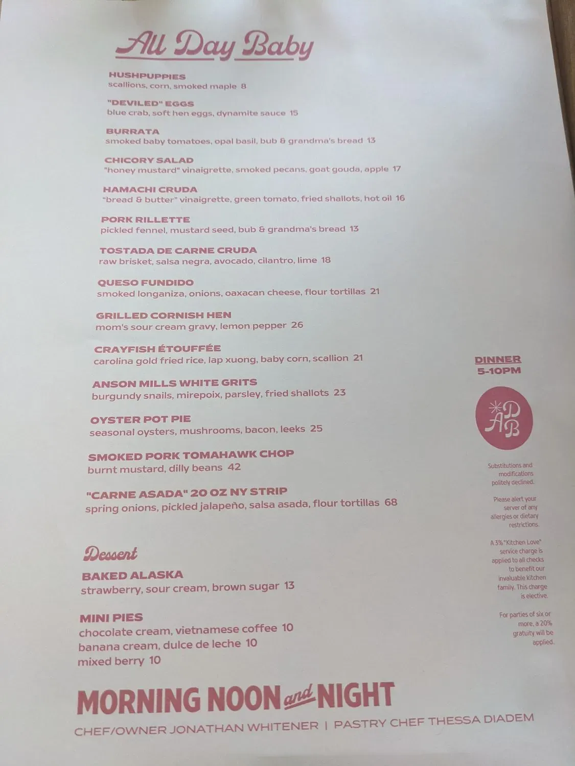 Menu 5