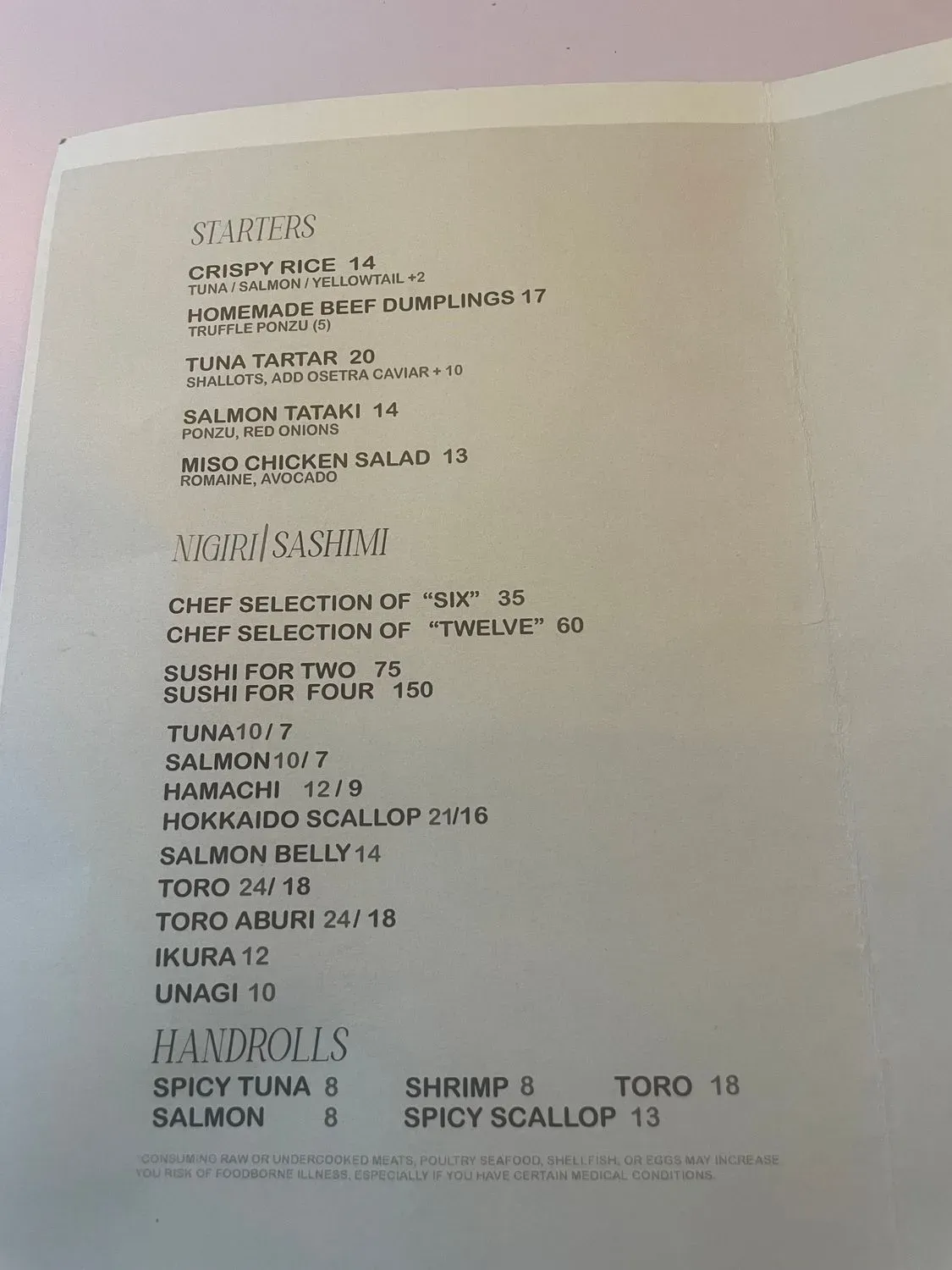 Menu 1