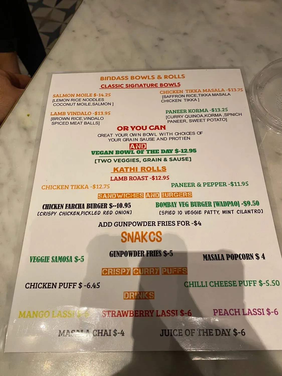 Menu 1