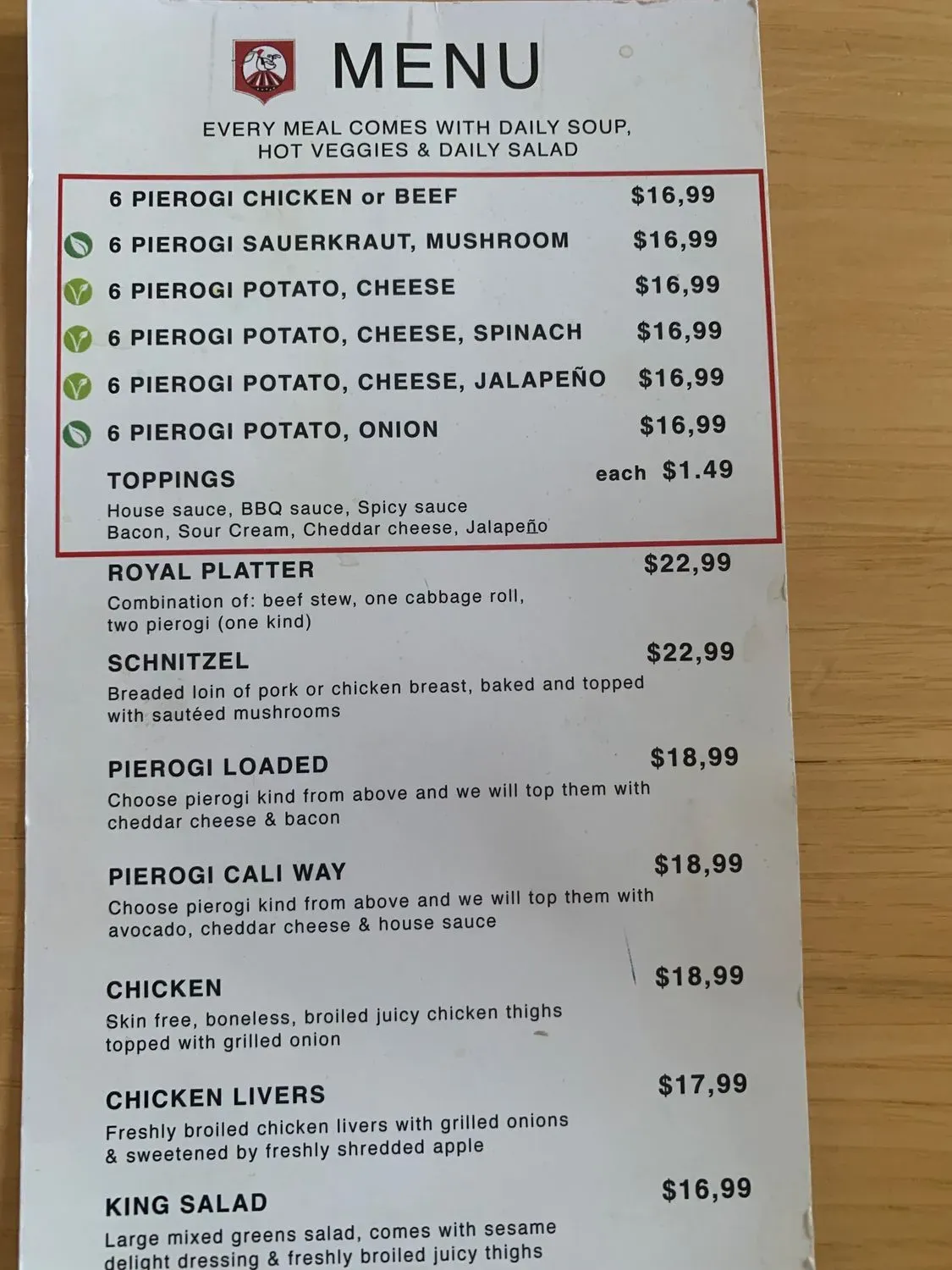 Menu 5