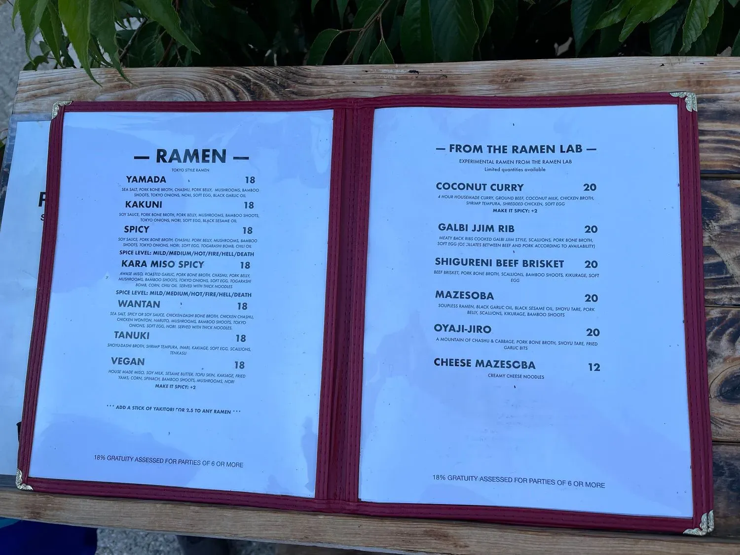 Menu 5