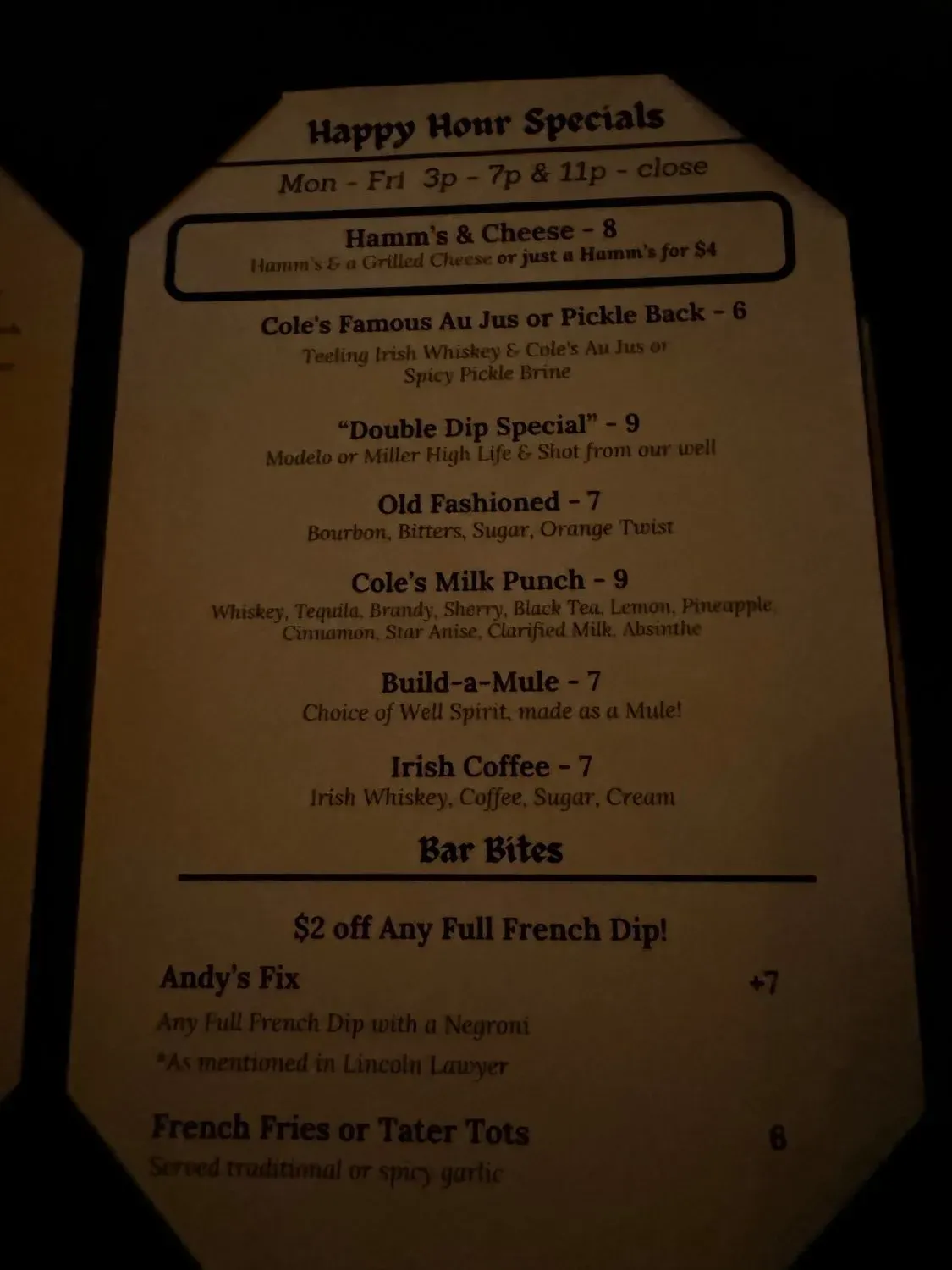 Menu 5