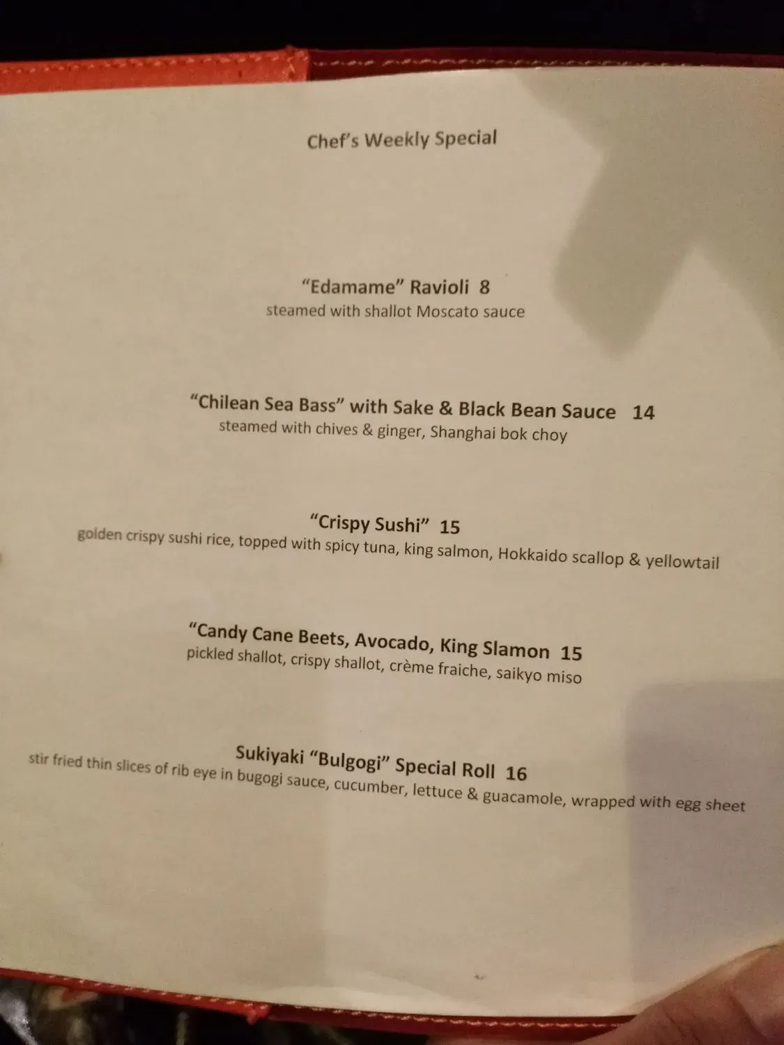 Menu 5