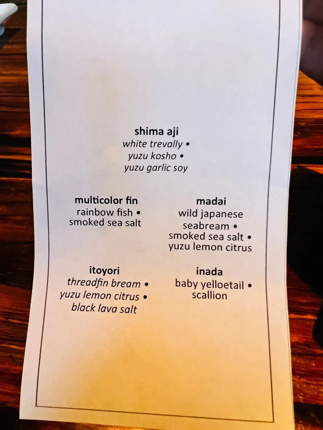 Menu 1