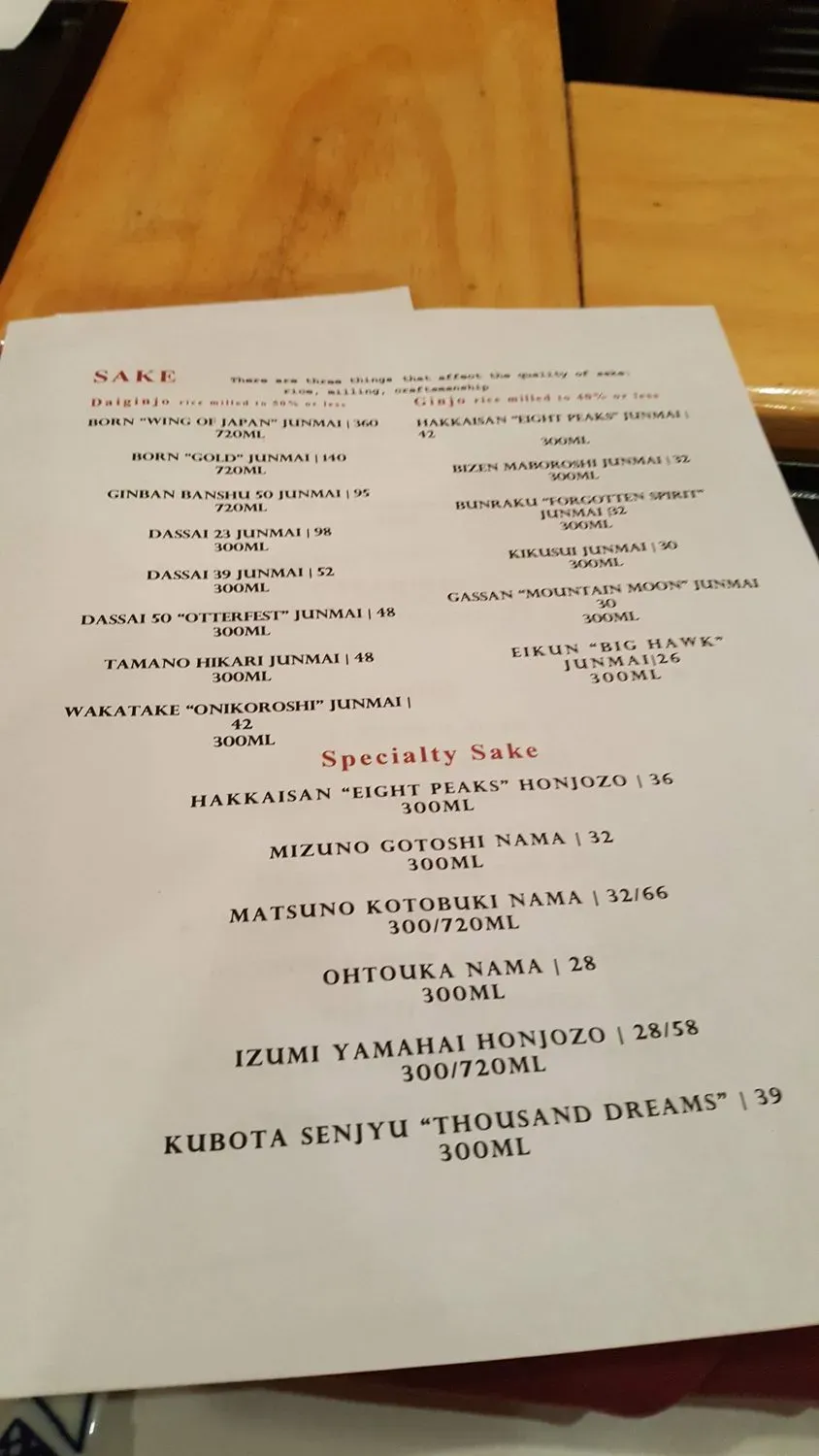 Menu 5