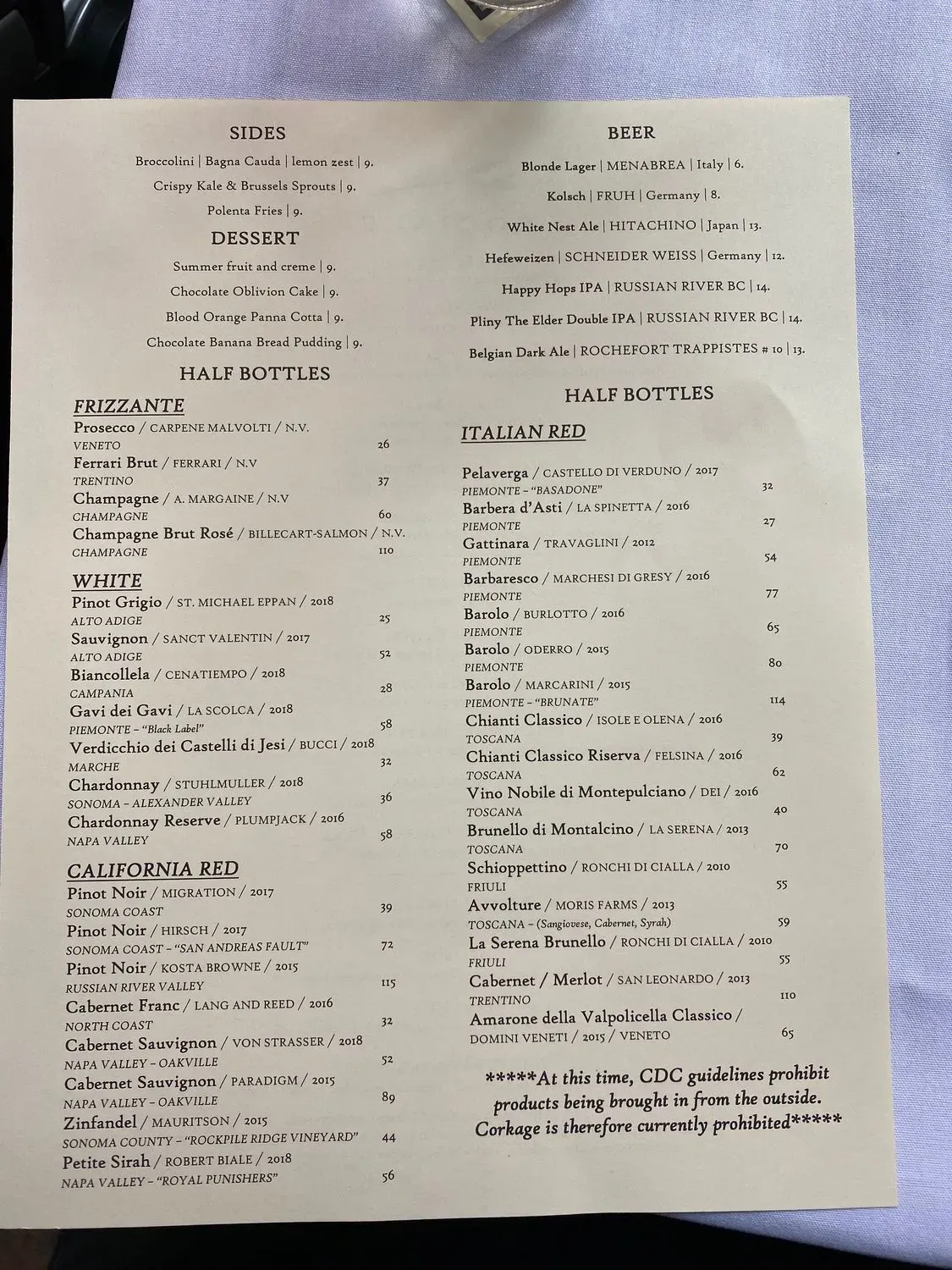 Menu 1