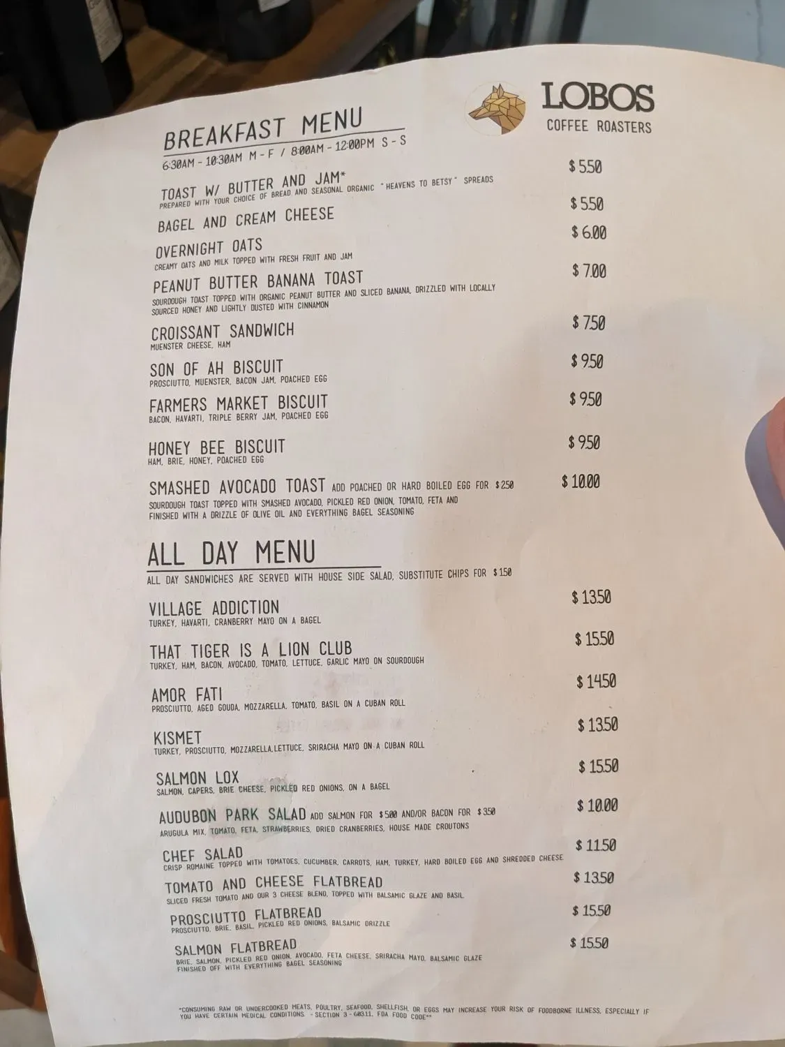 Menu 1