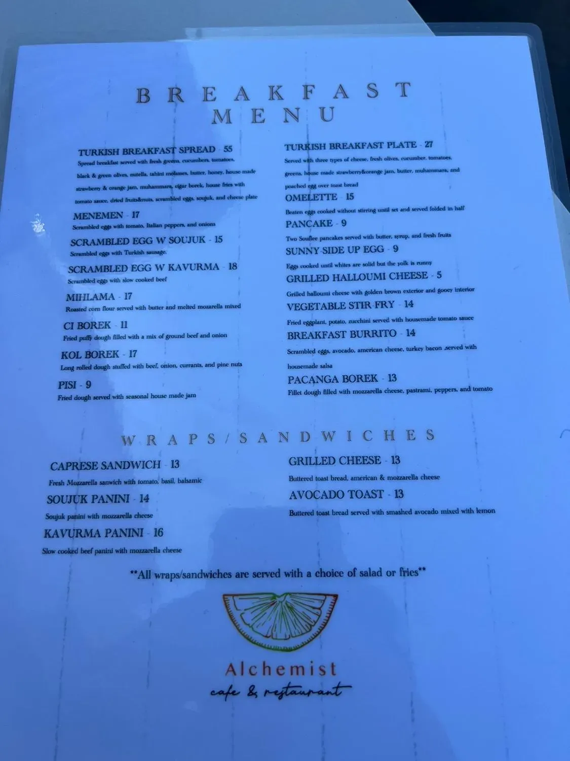 Menu 5