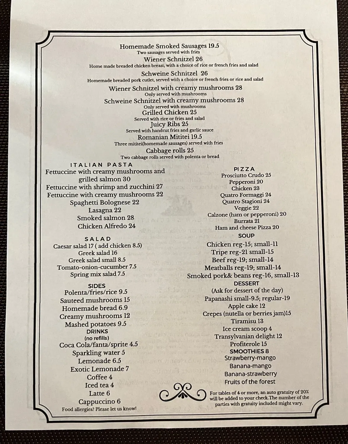 Menu 1