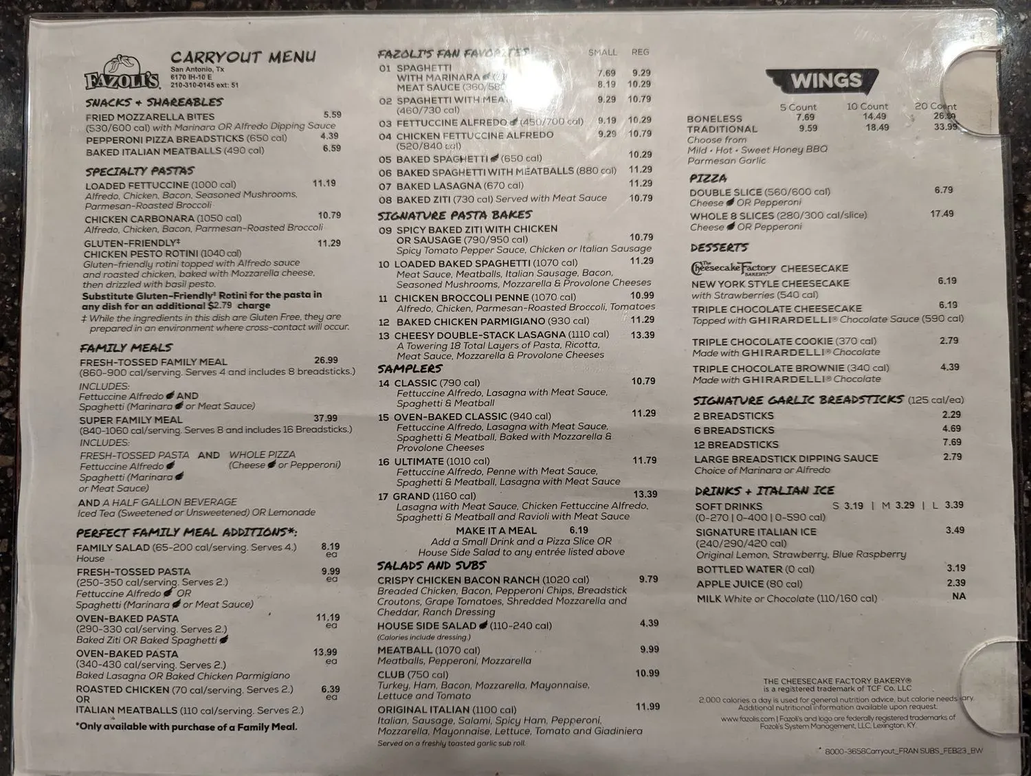 Menu 1