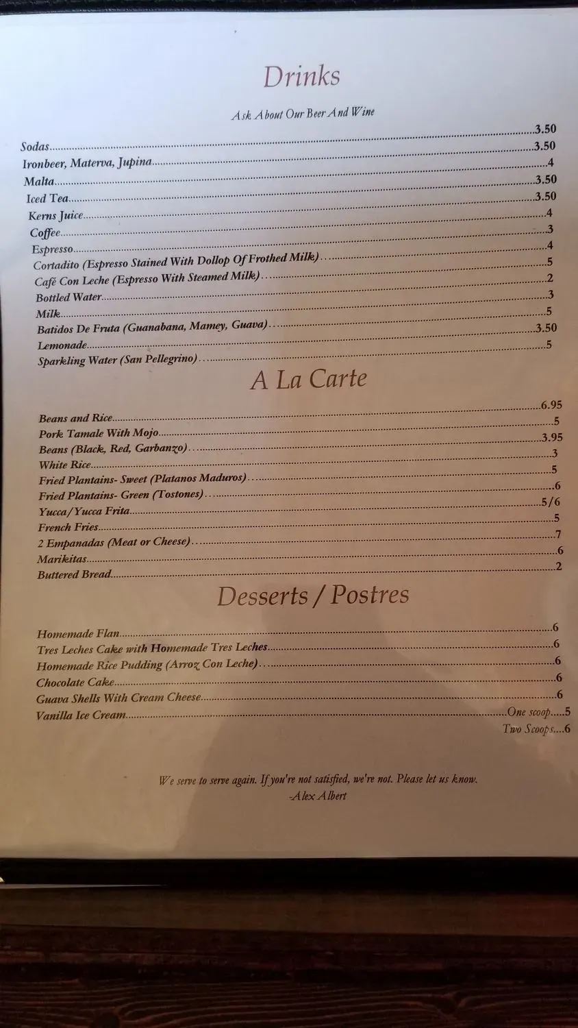 Menu 5