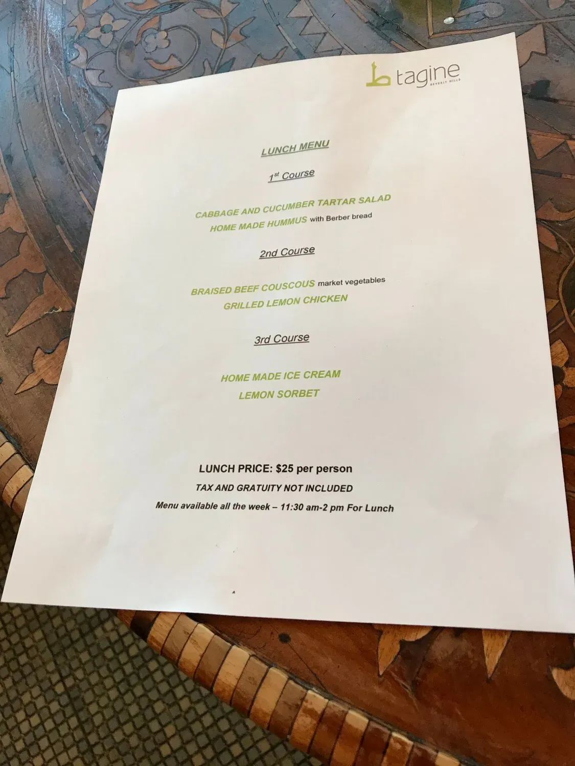 Menu 5