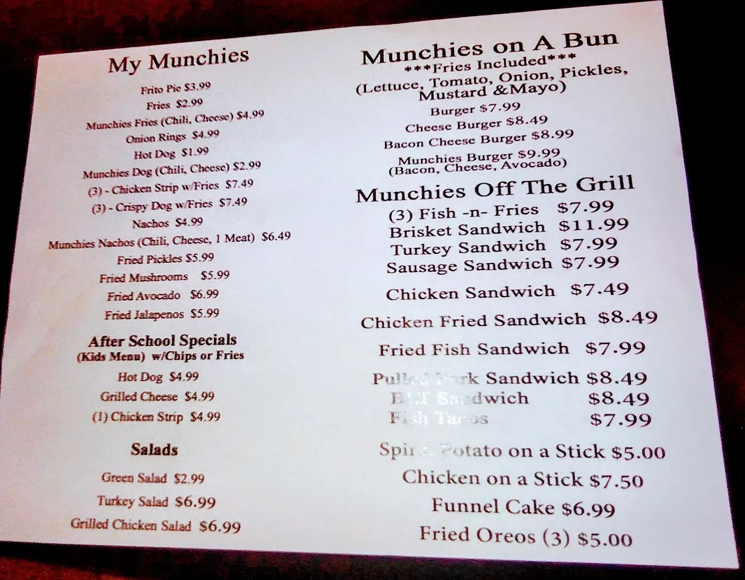 Menu 2