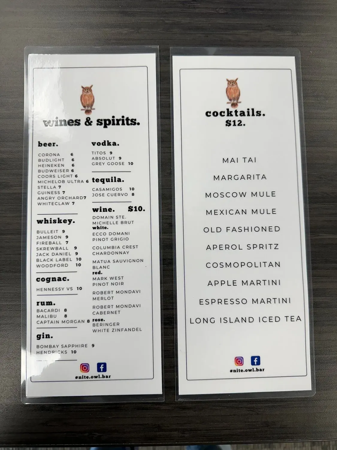 Menu 1