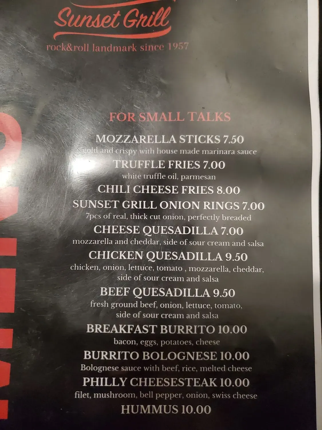 Menu 5