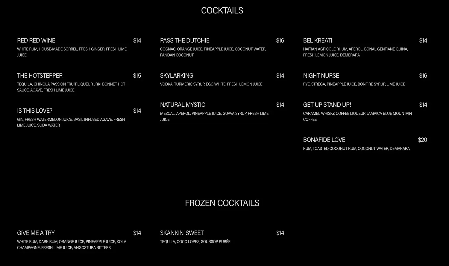 Menu 1