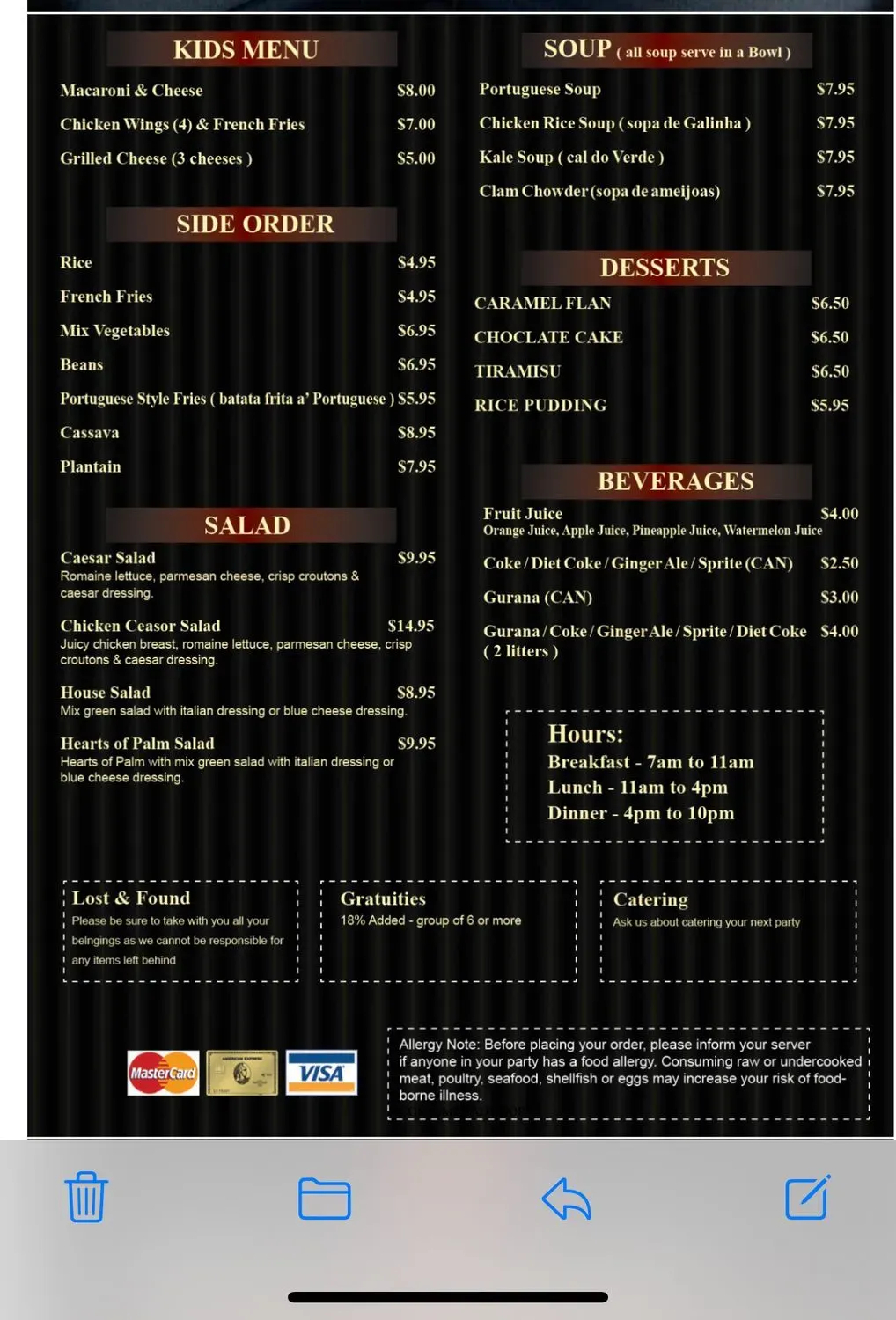 Menu 1