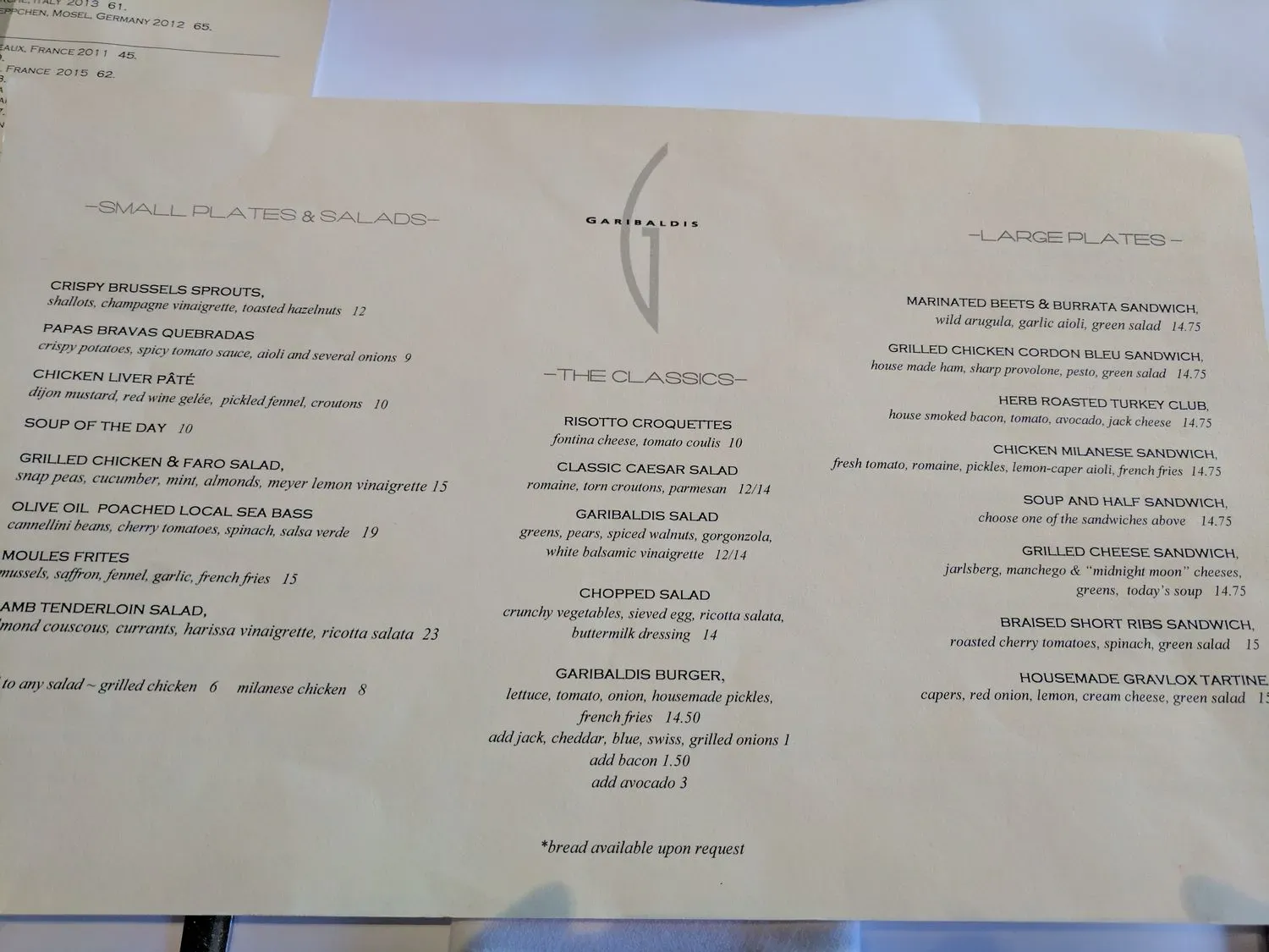 Menu 5