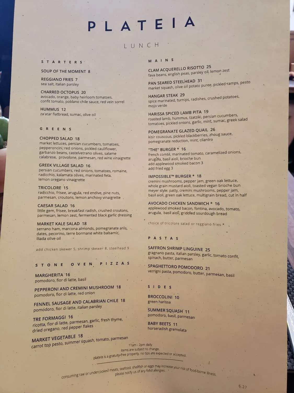 Menu 1