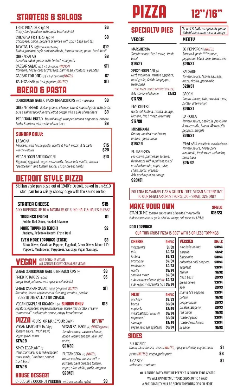 Menu 1