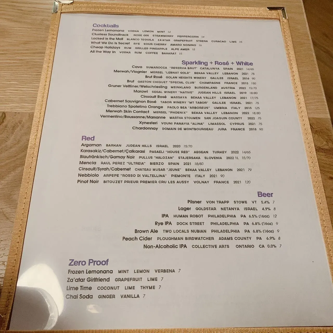 Menu 1