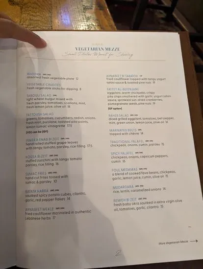 Menu 2