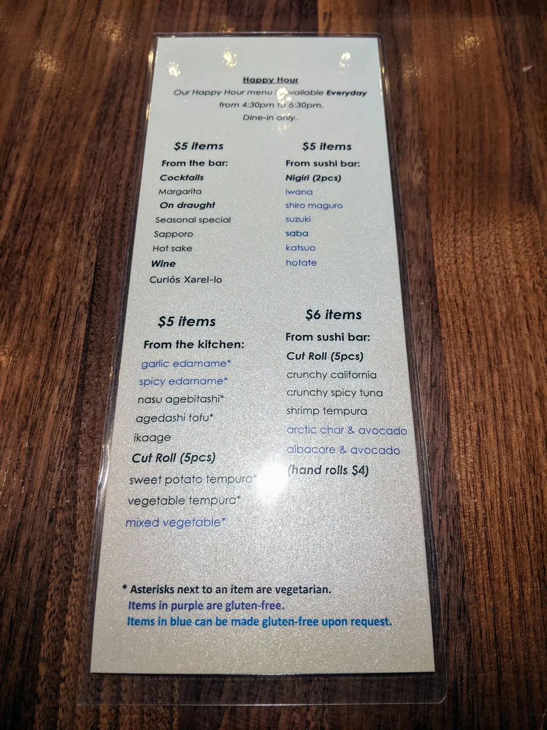 Menu 6