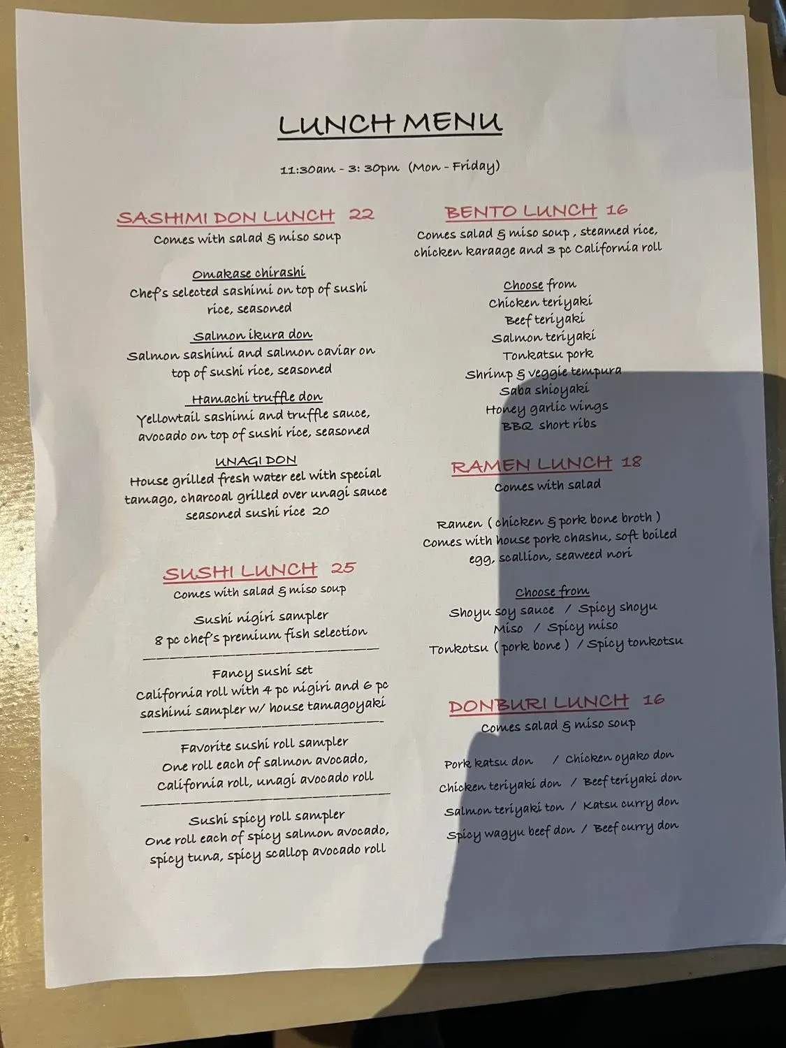 Menu 2