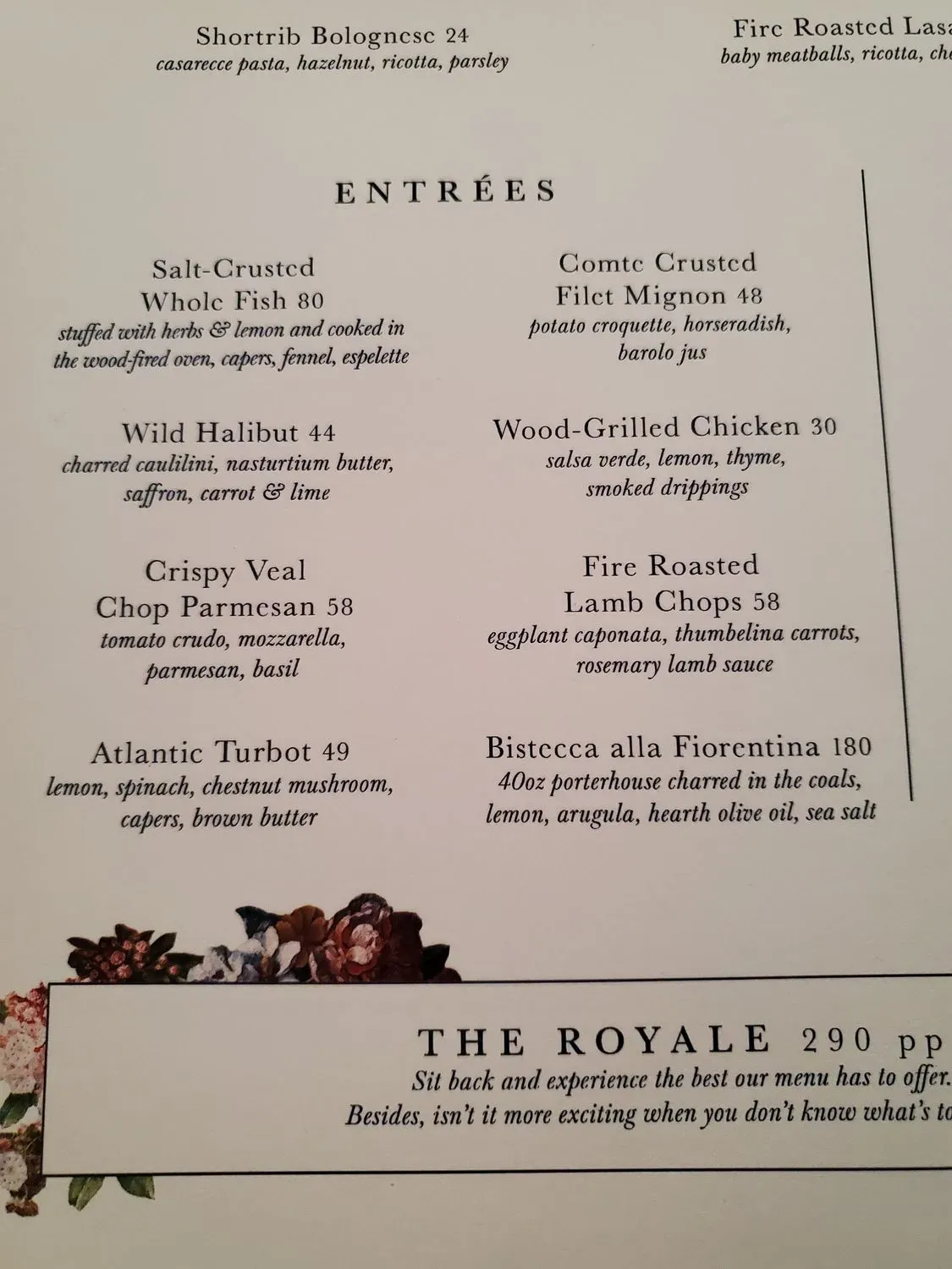 Monarch Restaurant Menu - Updated November 2025