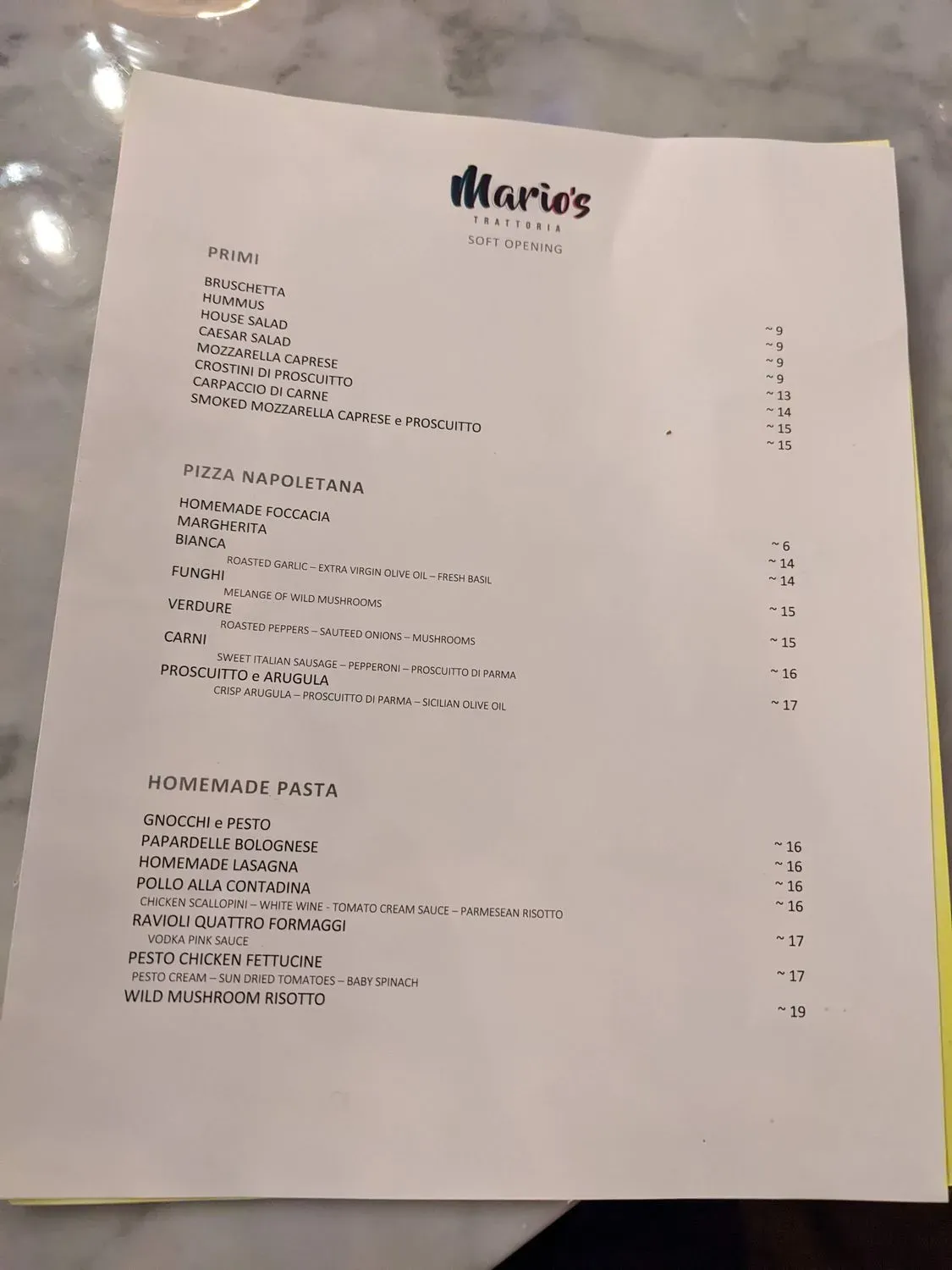 Menu 1